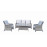 SARAH Grey 5 seat sofa set with new coffee table design