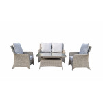 SARAH Nature 4 seat sofa set with new coffee table design SARAH Nature 4 seat sofa set with new coffee table design