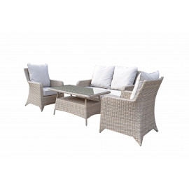 SARAH Nature 4 seat sofa set with new coffee table design SARAH Nature 4 seat sofa set with new coffee table design