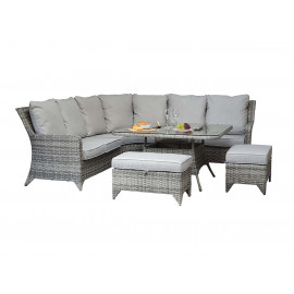 SARAH Grey corner dining with ice bucket