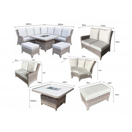 SARAH Lift and Rise corner dining with ice bucket SARAH Lift and Rise corner dining with ice bucket