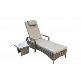 SAVANNAH Single Sunbed Nature Brown