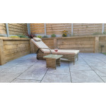 SAVANNAH Single Sunbed Nature Brown