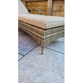 SAVANNAH Single Sunbed Nature Brown