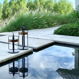 Satellite Large Solar Light with Stand / Charcoal