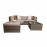 STELLA Corner sofa in Nature/Brown
