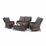Victoria 2 Seat High Back Sofa Set / Grey Victoria 2 Seat High Back Sofa Set / Grey