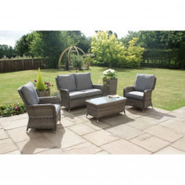 Victoria 2 Seat High Back Sofa Set / Grey Victoria 2 Seat High Back Sofa Set / Grey