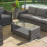 Victoria 3 Seat High Back Sofa Set / Grey