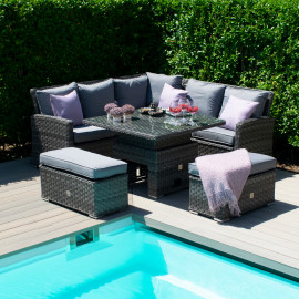 Victoria Square Corner Dining Set with Rising Table Victoria Square Corner Dining Set with Rising Table