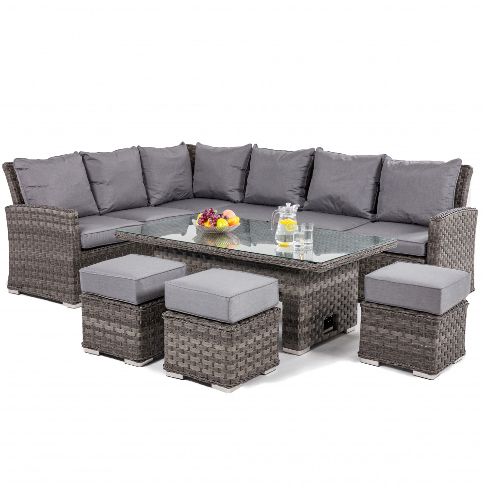 Victoria Rectangular Corner Dining Set with Rising Table