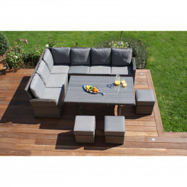 Victoria Rectangular Corner Dining Set with Rising Table