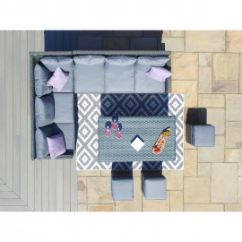 Victoria Rectangular Corner Dining Set with Rising Table