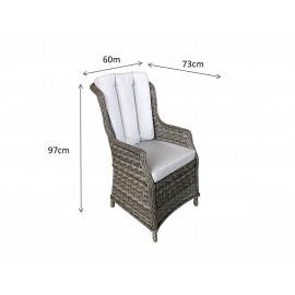 VICTORIA Pair of high back dining chairs VICTORIA Pair of high back dining chairs