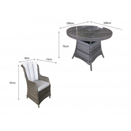 VICTORIA 4 Seat round dining set VICTORIA 4 Seat round dining set