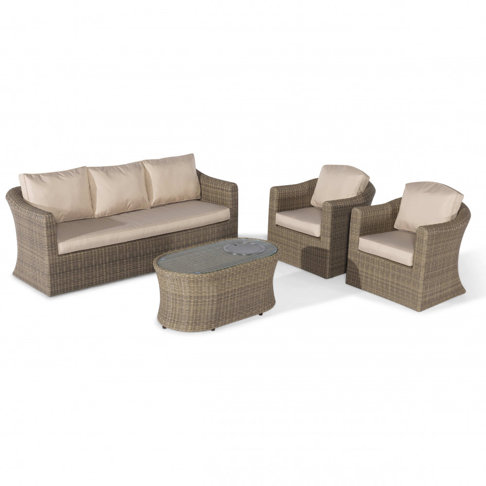 Winchester 3 Seat Sofa Set with Fire Pit Coffee Table Winchester 3 Seat Sofa Set with Fire Pit Coffee Table