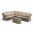 Winchester Large Corner Sofa Set with Fire Pit Table