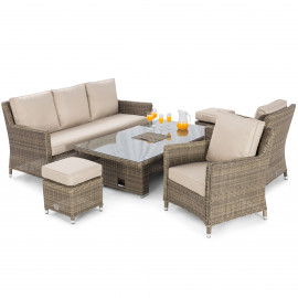Winchester Sofa Dining Set with Ice Bucket & Rising Table Winchester Sofa Dining Set with Ice Bucket & Rising Table