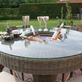 Winchester 6 Seat Round Bar Set with Ice Bucket