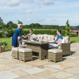 Winchester Corner Dining Set with Ice Bucket & Rising Table Winchester Corner Dining Set with Ice Bucket & Rising Table