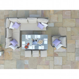 Winchester Corner Dining Set with Ice Bucket & Rising Table (with Armchair) Winchester Corner Dining Set with Ice Bucket & Rising Table (with Armchair)