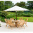 Alexander Rose 3m Round Hardwood Luxury Parasol