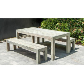 Alexander Rose Acacia Old England Grey Painted Table 2m Alexander Rose Acacia Old England Grey Painted Table 2m