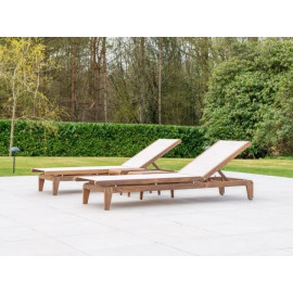 Alexander Rose Bolney Dark Acacia Adjustable Sling Sunbed Alexander Rose Bolney Dark Acacia Adjustable Sling Sunbed