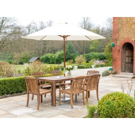 Alexander Rose Bolney Dark Acacia Rectangular Table 1.6m x 0.8m Alexander Rose Bolney Dark Acacia Rectangular Table 1.6m x 0.8m