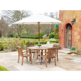 Alexander Rose Bolney Dark Acacia Round Table 1.3m Alexander Rose Bolney Dark Acacia Round Table 1.3m