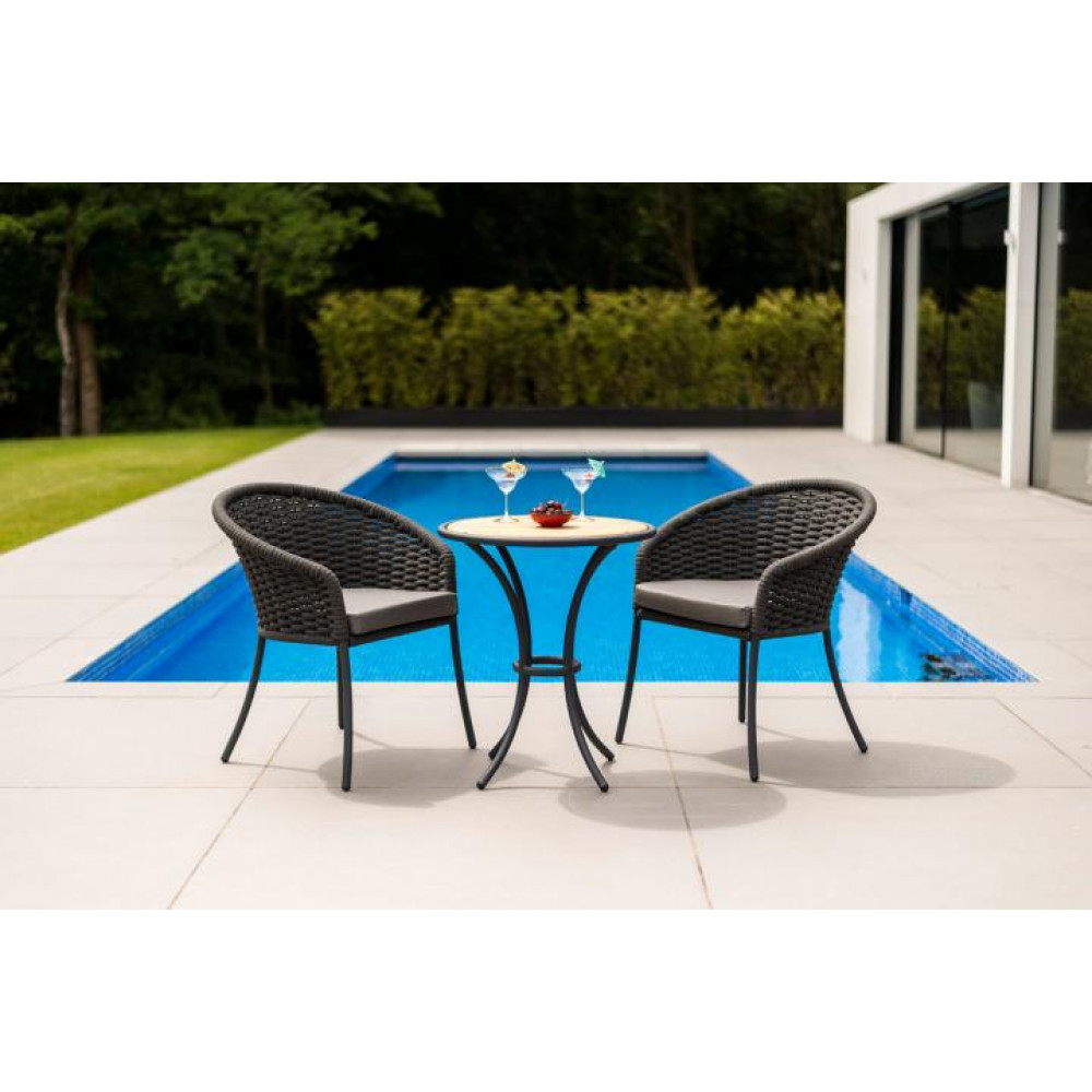 Alexander Rose Cordial Aluminium & Roble Bistro Set