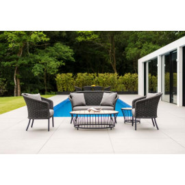 Alexander Rose Cordial Curved Top Roble Lounge Set Alexander Rose Cordial Curved Top Roble Lounge Set