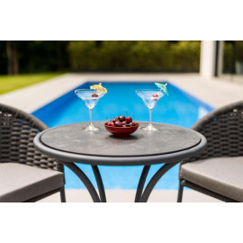 Alexander Rose Cordial Grey Aluminium & HPL Bistro Table Alexander Rose Cordial Grey Aluminium & HPL Bistro Table