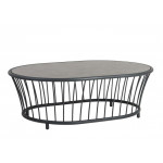 Alexander Rose Cordial Grey Aluminium Oval Coffee Table Alexander Rose Cordial Grey Aluminium Oval Coffee Table