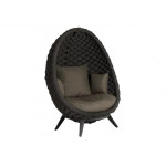 Alexander Rose Cordial Luxe Lucy Cocoon Egg Chair Dark Grey Frame