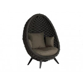 Alexander Rose Cordial Luxe Lucy Cocoon Egg Chair Dark Grey Frame