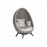 Alexander Rose Cordial Luxe Lucy Cocoon Egg Chair Light Grey Frame