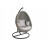 Alexander Rose Cordial Luxe Lucy Hanging Cocoon Egg Chair Light Grey Frame