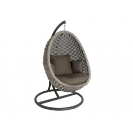 Alexander Rose Cordial Luxe Lucy Hanging Cocoon Egg Chair Light Grey Frame