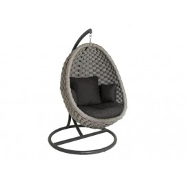 Alexander Rose Cordial Luxe Lucy Hanging Cocoon Egg Chair Light Grey Frame