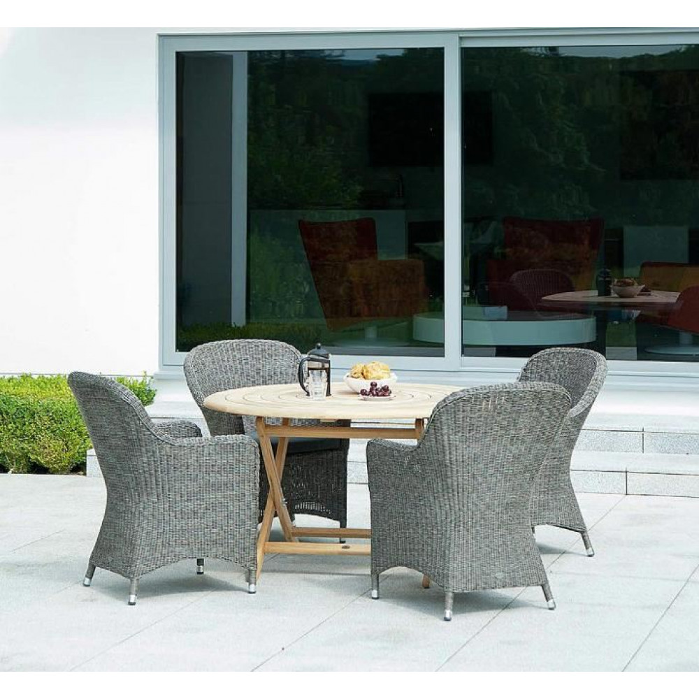 Alexander Rose Monte Carlo 4 Seat Roble Dining Set Alexander Rose Monte Carlo 4 Seat Roble Dining Set