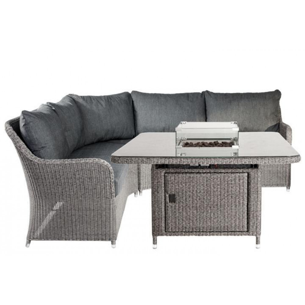 Alexander Rose Monte Carlo Casual Fire Pit Dining Set