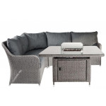 Alexander Rose Monte Carlo Casual Fire Pit Dining Set