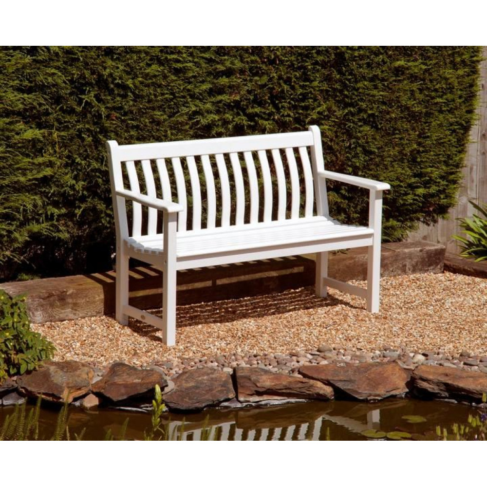 Alexander Rose New England White 4ft Broadfield Bench