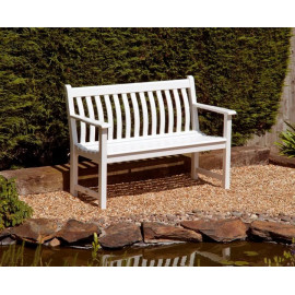 Alexander Rose New England White 4ft Broadfield Bench