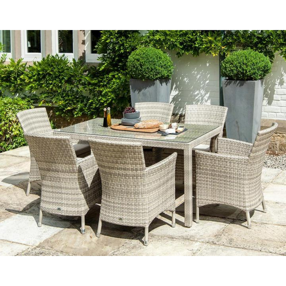 Alexander Rose Ocean Pearl Rectangular 6 Seat Set Alexander Rose Ocean Pearl Rectangular 6 Seat Set