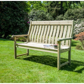 Alexander Rose Pine High Back Bench 5ft