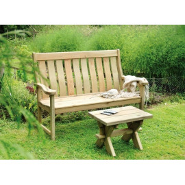 Alexander Rose Pine High Back Bench 5ft