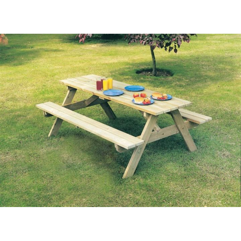 Alexander Rose Pine Woburn Picnic Table 6ft
