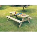 Alexander Rose Pine Woburn Picnic Table 6ft